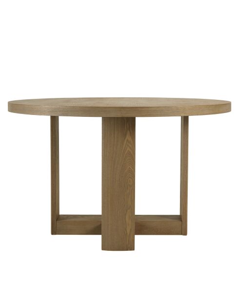 Table à manger ronde Ella design arrondi naturelle - 125x125x76.5cm