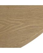Table à manger ronde Ella design arrondi naturelle - 125x125x76.5cm