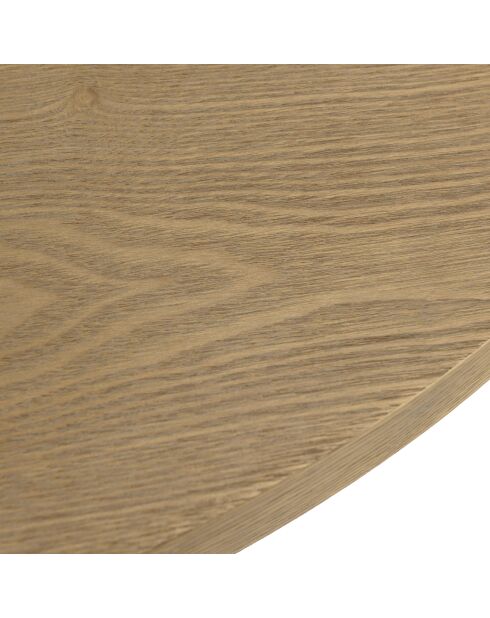 Table à manger ronde Ella design arrondi naturelle - 125x125x76.5cm
