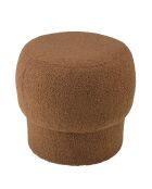 Pouf rond en tissu Agathe terracotta - 44x44x41cm
