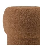 Pouf rond en tissu Agathe terracotta - 44x44x41cm