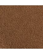 Pouf rond en tissu Agathe terracotta - 44x44x41cm