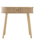 Console ovale en bois Agathe naturelle - 30x80x75cm