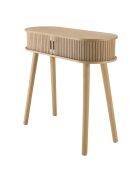 Console ovale en bois Agathe naturelle - 30x80x75cm