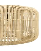 Suspension seau en rotin Sixtine naturelle et teck - 76x76x40cm