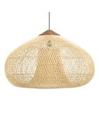 Suspension entonnoir rotin Sixtine naturelle/teck - 80x80x51cm