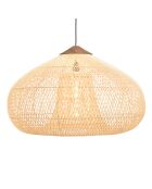 Suspension entonnoir rotin Sixtine naturelle/teck - 80x80x51cm