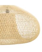 Suspension entonnoir rotin Sixtine naturelle/teck - 80x80x51cm