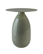 Table d'appoint ronde en métal émaillé James vert d'eau - 40x40x49cm