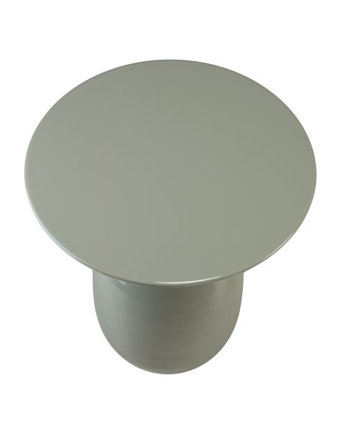 James aquagroene ronde bijzettafel van geëmailleerd metaal - 40x40x49cm