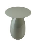 Table d'appoint ronde en métal émaillé James vert d'eau - 40x40x49cm