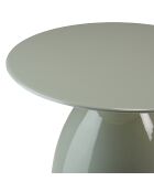 Table d'appoint ronde en métal émaillé James vert d'eau - 40x40x49cm