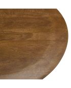 Tavolino con piano in legno di mango e gambe in metallo James avorio - 48x48x42cm