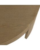 Table basse ronde Ella design arrondi naturelle - 90x90x41.5cm