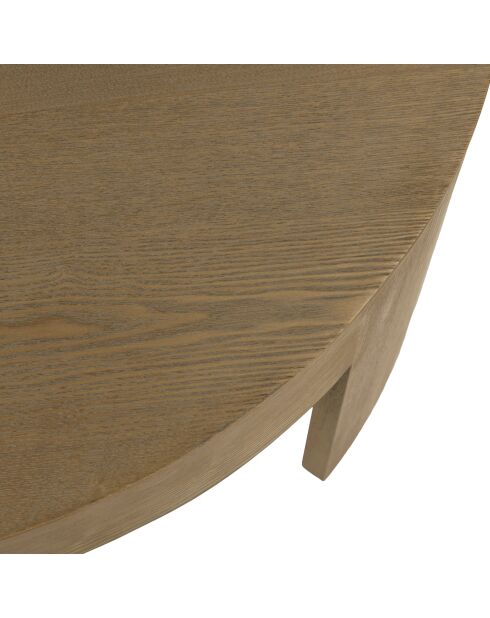 Table basse ronde Ella design arrondi naturelle - 90x90x41.5cm