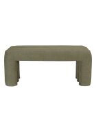 Panca in tessuto Agathe verde - 42x102,5x44 cm