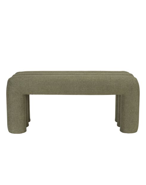 Panca in tessuto Agathe verde - 42x102,5x44 cm
