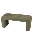 Panca in tessuto Agathe verde - 42x102,5x44 cm