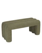 Panca in tessuto Agathe verde - 42x102,5x44 cm