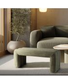 Panca in tessuto Agathe verde - 42x102,5x44 cm