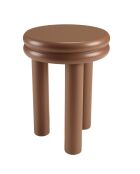 Table d'appoint ronde en bois peint Agathe terracotta - 35x35x46.5cm