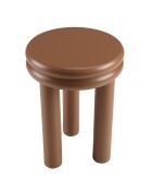 Table d'appoint ronde en bois peint Agathe terracotta - 35x35x46.5cm
