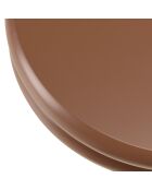 Table d'appoint ronde en bois peint Agathe terracotta - 35x35x46.5cm