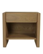 Comodino Ella con 1 cassetto arrotondato design naturale - 37x60x56cm
