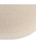Panca in tessuto bouclé Agathe bianco - 46x104x47cm