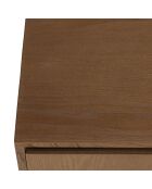 Tavolino Mario 2 cassetti motivo arrotondato 2 nicchie naturali - 60x100x40cm