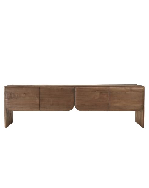 Porta TV Romy marrone mindi in legno a 4 ante - 48x200x60cm