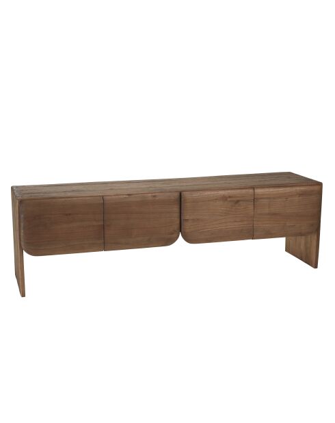 Porta TV Romy marrone mindi in legno a 4 ante - 48x200x60cm