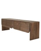 Porta TV Romy marrone mindi in legno a 4 ante - 48x200x60cm