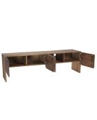 Porta TV Romy marrone mindi in legno a 4 ante - 48x200x60cm