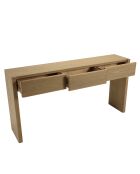 Console Ella 3 tiroirs design arrondi naturelle - 35.5x160x82cm