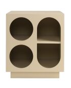 Table de chevet 4 niches en bois peint Agathe beige - 30x40x45cm