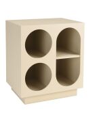 Table de chevet 4 niches en bois peint Agathe beige - 30x40x45cm