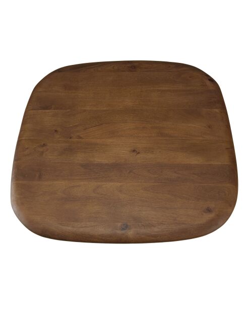Table basse en manguier pied métal James ivoire - 70x70x37cm