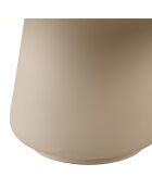 Table basse en manguier pied métal James ivoire - 70x70x37cm