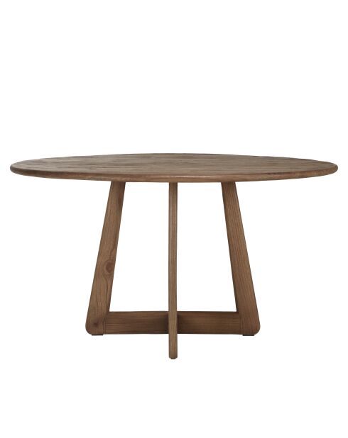 Table à manger ronde en bois de mindi Romy naturelle - 140x140x77cm