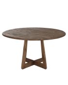 Table à manger ronde en bois de mindi Romy naturelle - 140x140x77cm
