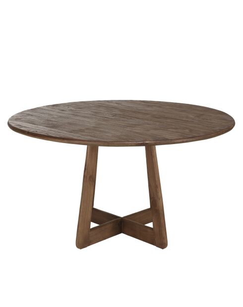 Table à manger ronde en bois de mindi Romy naturelle - 140x140x77cm