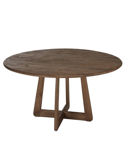Table à manger ronde en bois de mindi Romy naturelle - 140x140x77cm