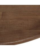 Table à manger ronde en bois de mindi Romy naturelle - 140x140x77cm