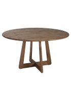 Table à manger ronde en bois de mindi Romy naturelle - 140x140x77cm