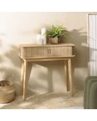 Console en bois Agathe naturelle - 30x80x78.5cm