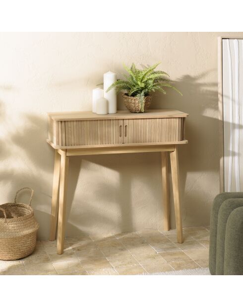 Console en bois Agathe naturelle - 30x80x78.5cm