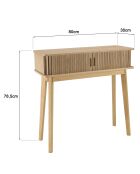 Console en bois Agathe naturelle - 30x80x78.5cm