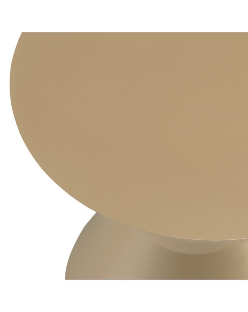 Table d'appoint ronde en bois peint Agathe taupe - 35x35x46.5cm