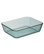 Set di 3 contenitori rettangolari in vetro verde Aloe - 64/105/152 cl